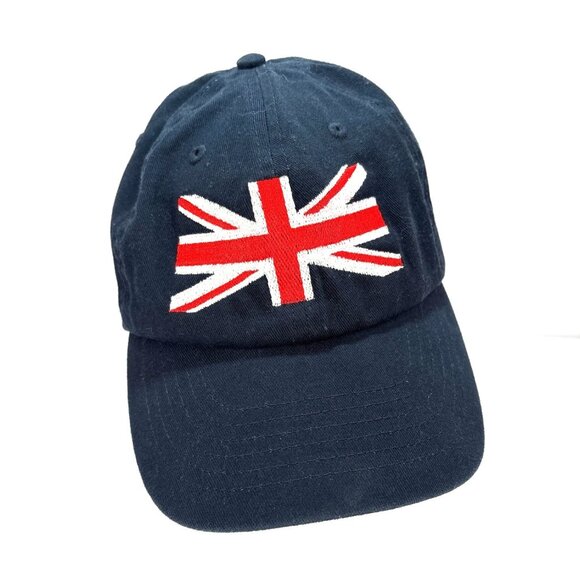 Great Britain United Kingdom Flag Embroidered Logo Strapback Hat Baseball Cap - Picture 1 of 4